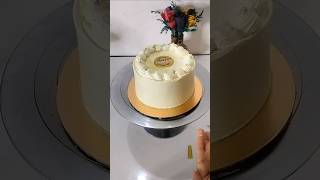 Simplest and easiest cake design idea 😄😁beautiful cake simplee [upl. by Enreval]