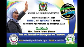 UZINDUZI RASMI WA NEMBO NA TAREHE YA SENSA YA WATU NA MAKAAZI YA MWAKA 2022 [upl. by Nerwal133]