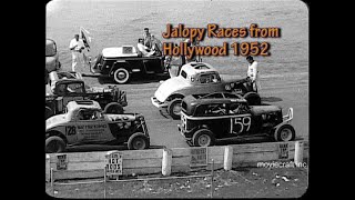 Jalopy Races from Hollywood 1952 Dirt track racing action from Culver City Stadium California [upl. by Oad]