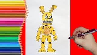 How to draw Plushtrap FNaF Как нарисовать Плюштрапа ФНаФ [upl. by Sontich]