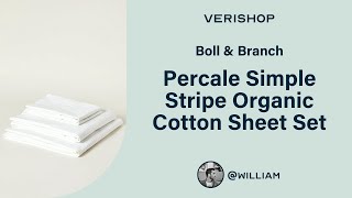 Boll amp Branch Percale Simple Stripe Organic Cotton Sheet Set Review [upl. by Kcirdde]