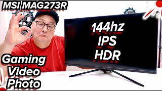 MSI Optix MAG273R Monitor Review BANG FOR YOUR BUCK [upl. by Areval]