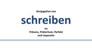 SCHREIBEN  to write  يكتب  Konjugation deutscher VerbenConjugation of German verbs [upl. by Aneet]