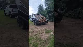 Massive oak log haul with the Iron bull dump trailer ironbull norstar dumptrailer shorts [upl. by Schultz]