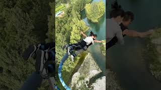 A wonderful couple bungee jump  play in World beautiful play china [upl. by Amsirp]