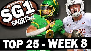 Week 8 Top 25 Rankings from SG1 Sports 2024 College Football Season [upl. by Gonroff293]