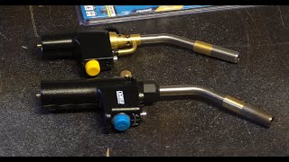 Cigweld BlueJet 407 Super Cyclone VS Bossweld F16 ProTorch  propaneMAPP torch comparison [upl. by Iorio]