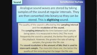 Computing GCSE  Data Representation Characters Sound Instructions and Images [upl. by Elkcim]