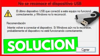 Dispositivo USB desconocido ✔️ quotError de Solicitud de Descriptor de Dispositivoquot Error 43 [upl. by Asirb]