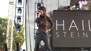 Hailee Steinfeld Covers Justin Biebers quotLove Yourselfquot at LA Pride Festival [upl. by Wolk696]