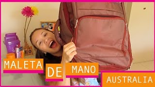 Que llevo en mi maleta de mano para un viaje largo  Acá en Australia [upl. by Aihsotal]