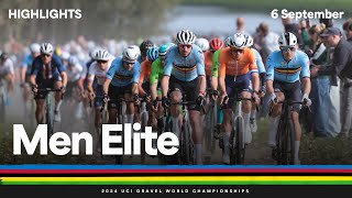 Men Elite highlights  2024 UCI Gravel World Championships [upl. by Novyart792]