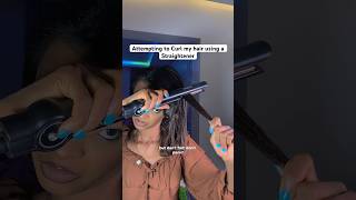 turning my STRAIGHT HAIR intoCURLY HAIR using a Straightener howtocurlhair relaxedhair hairstyles [upl. by Anoiek]