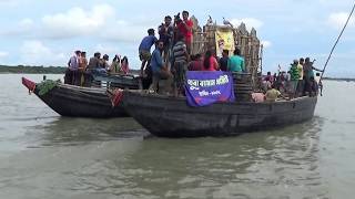 Durga Visarjan  Taki Durga Pratima Visarjan  Durga Idol Immersion At Ichamati River Part 1 Of 3 [upl. by Anelle]