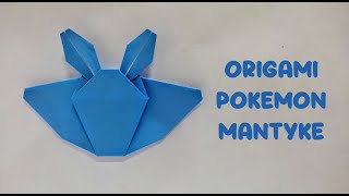 Origami Pokemon Mantyke Easy  How to make Pokemon Mantyke Pokemon Go [upl. by Anined875]