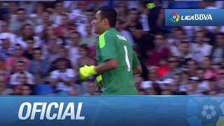 Keylor Navas despejando un remate de El Arabi tras una gran jugada personal [upl. by Vance67]