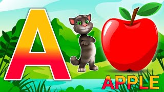 A for apple  अ से अनार  abcd  phonics song [upl. by Magbie307]