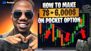 HOW TO ➔ From 7 to 6000  BEST Pocket Option Strategy for day trading [upl. by Ciaphus]