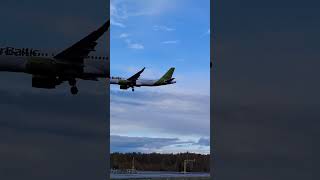 airbaltic landing at TamperePirkkala aviation airbaltic planespotting [upl. by Morna842]