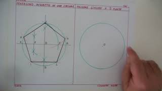 Pentagono data la circonferenza poligono stellare a cinque punte [upl. by Schaumberger]