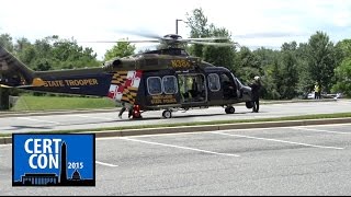 CERTCON 2015 Gets A Visit From The MSP Trooper 2 Medevac Helicopter [upl. by Kalvin]