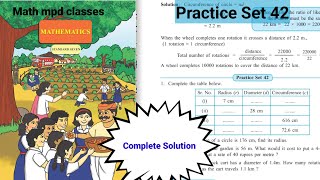 Practice Set 42 class 7 maths complete solution chapter 11 circle [upl. by Dachi48]