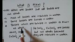 What is alkali Alkalis kya hota hai what are alkali [upl. by Yesnek174]