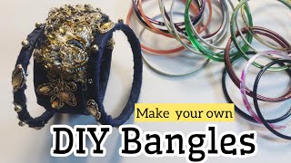 Designer bangles making at home\bangles designcraft [upl. by Gay]