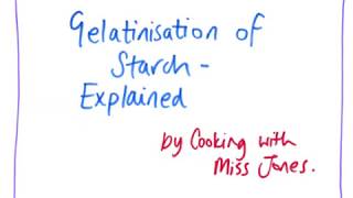 Gelatinisation of Starch EXPLAINED [upl. by Hedwiga]