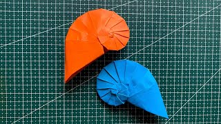 How to make Navel Shell Origami Tomoko Fuse [upl. by Ilat364]