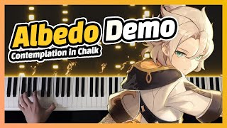 원신 알베도 「결백 속의 명상」 피아노  Albedo Demo 「Contemplation in Chalk」  アルベド  Genshin 原神 OST Piano Sheet [upl. by Dorri463]