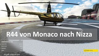 MSFS Mit der RSP R44 Beta1 von Monaco nach Nizza [upl. by Ezzo]