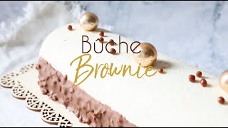 Recette originale de bûche de Noël brownie noisettes et vanille  SCRAPCOOKING® [upl. by Anotyal]