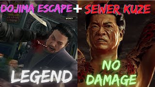 Yakuza 0  Dojima Family Escape  Sewer Kuze Legend NO DAMAGE 1 TAKE [upl. by Arnoldo66]