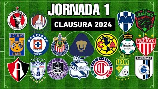 ✅️JORNADA 1 LIGA MX 2024 🇲🇽🇲🇽 [upl. by Ravaj]