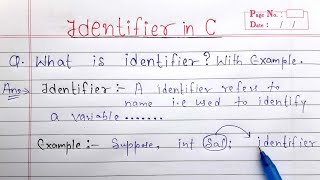 Identifiers in C programming  Learn Coding [upl. by Nimajnab]