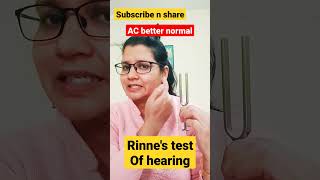 Rinnes test of hearingshorts physiology mbbs [upl. by Codel757]