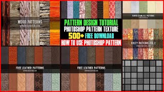 photoshop pattern texture pack free download  How to add photoshop pattern design patterndesign [upl. by Atirabrab]