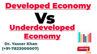 Developed Economy Vs Underdeveloped Economy  Economics  Development Economics  CUET  UGC  UPSC [upl. by Profant172]