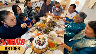 Buryat New Year Feast  Sagalgan Food How Buryats live in Russia  Views [upl. by Sumer]