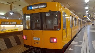 UBahn Berlin Mitfahrt von Wilmersdorfer Straße bis Rathaus Spandau im F90 auf der U7 [upl. by Mcmaster670]