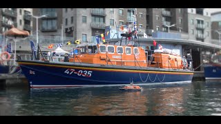 Tyne Class Lifeboat Model meets the full size Annie Blaker on the RNLI 200 anniversary in Poole [upl. by Jana152]