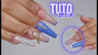 💅🏽 TUTO GELX  DES BIJOUX DONGLES  💎 POSE AMÉRICAINE [upl. by Peirce]