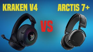 Razer Kraken V4 vs SteelSeries Arctis 7  Full Specs Compare Headphones [upl. by Allecnirp]