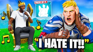 Trolling WIth KSI quotThick Of Itquot EMOTE In Fortnite [upl. by Dino]