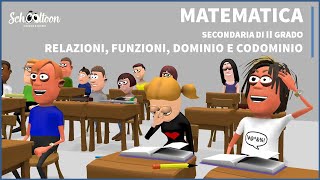 Relazioni e funzioni dominio e codominio  Matematica  Secondaria di secondo grado [upl. by Naval]