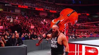 Braun Strowman bashes Elias with a bass Raw Feb 12 2018 [upl. by Ceciley]