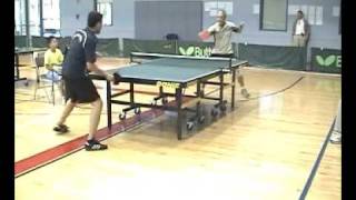 Aggressive pushes played with long pip rubber Feint OX [upl. by Remat]