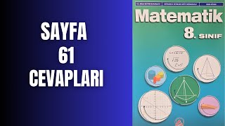 8 SINIF MATEMATİK KİTABI SAYFA 61 CEVAPLARI [upl. by Lemmy]