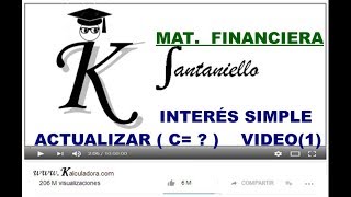 INTERÉS SIMPLE Actualizar VIDEO 1 [upl. by Noni54]